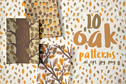 Oak Patterns, a Pattern Graphic by pineart (Thumbnail 1 of 5)