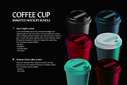 Coffee Cup Animated Mockups Bundle, a Cups & Container Mockup by rebrandy (Thumbnail 10 of 20)