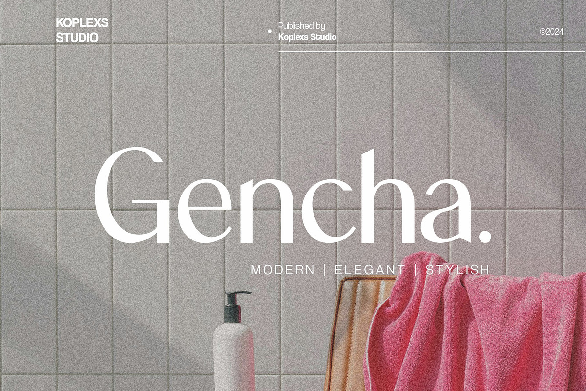 Gencha - Sans Serif Font, a Sans Serif Font by Koplexs Studio (Photo 1 of 10)