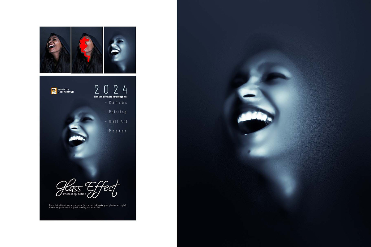 Glass Effect Photoshop Action, an Action Add-On by MRI STUDIO (Photo 3 of 16)