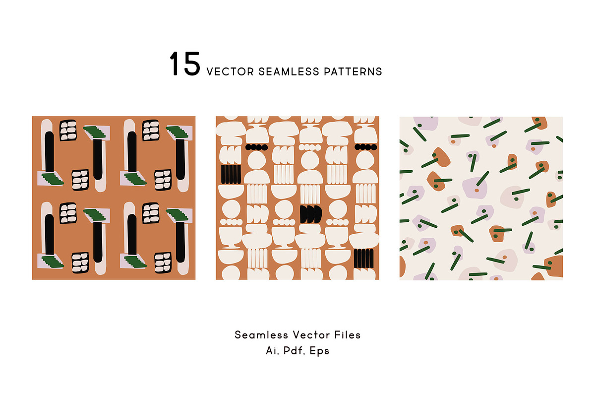 Retro Pattern Set, a Pattern Graphic by All This Concept (Photo 5 of 10)