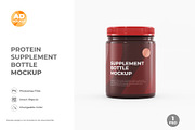 Supplement Jar Bottle Mockup (1PSD), a Packaging Mockup by Adstart (Thumbnail 1 of 5)