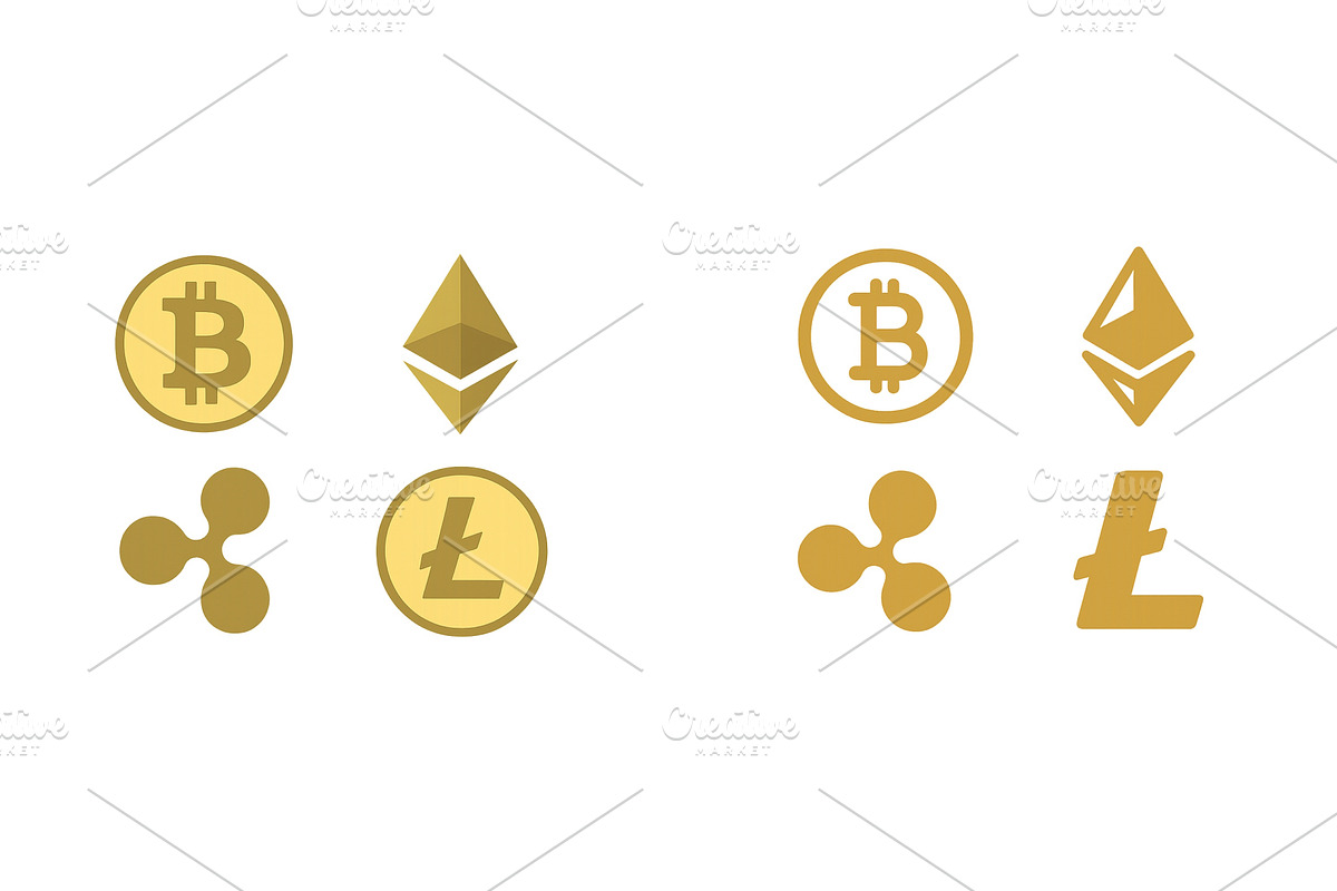 Various cryptocurrency symbols, a Finance Illustration by ZinetroN