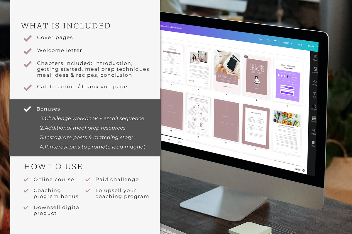 Meal Prep eBook and Workbook | Canva, a Magazine Template by Designs by Darowan (Photo 8 of 10)