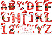 Winter Christmas Santa Alphabet PNG, an Illustration by SinaCreation (Thumbnail 1 of 7)
