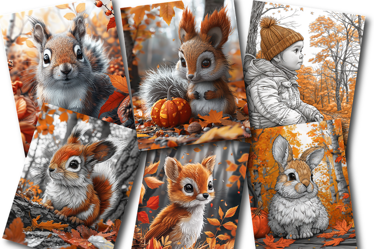 Fall Coloring Pages for Kids, a Seasonal Illustration by Design Zone (Photo 5 of 7)