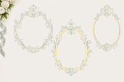 Green&Gold Baroque Wedding Set, a Decorative Illustration by AlenaVlasko stock Market (Thumbnail 8 of 8)