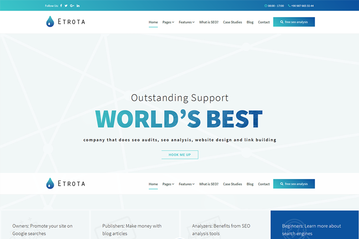 Etrota - SEO WordPress Theme, a WordPress Template by raintheme (Photo 1 of 4)