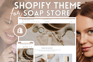 Brown Feminine Soap Shopify Theme