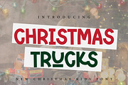 Christmas Trucks - Holiday Design, a Handwritten Font by MaxArt Foundry (Thumbnail 1 of 5)