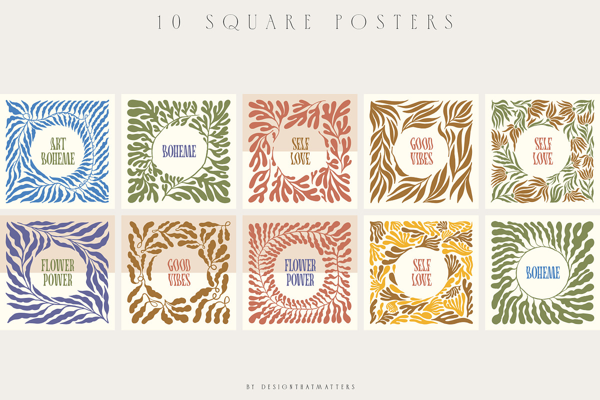 Groovy Floral Print Collection, an Object Graphic by DesignThatMatters (Photo 5 of 13)