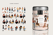 Dog Friendly Coffee Shop Scenes, a Person Illustration by LyubovZaytseva (Thumbnail 4 of 20)
