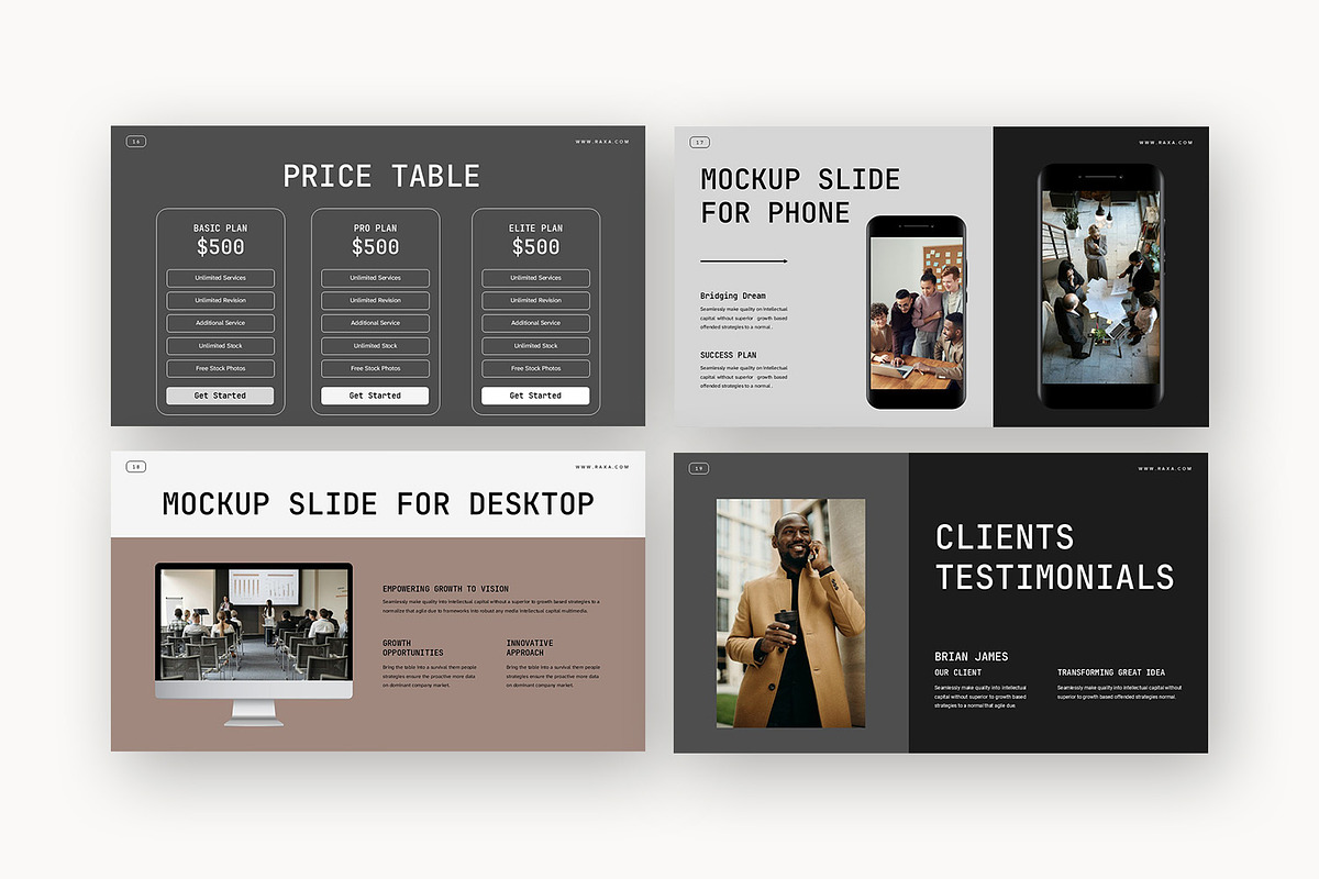 Raxa : Business Pitch Google Slides, a Presentation Template by Punkl Camp (Photo 3 of 16)