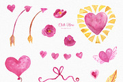 Watercolor Valentines Day Animals, an Animal Illustration by LeMagiqueBoutique (Thumbnail 3 of 5)