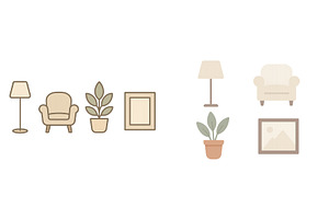Minimalist home decor elements, an Object Illustration by ZinetroN