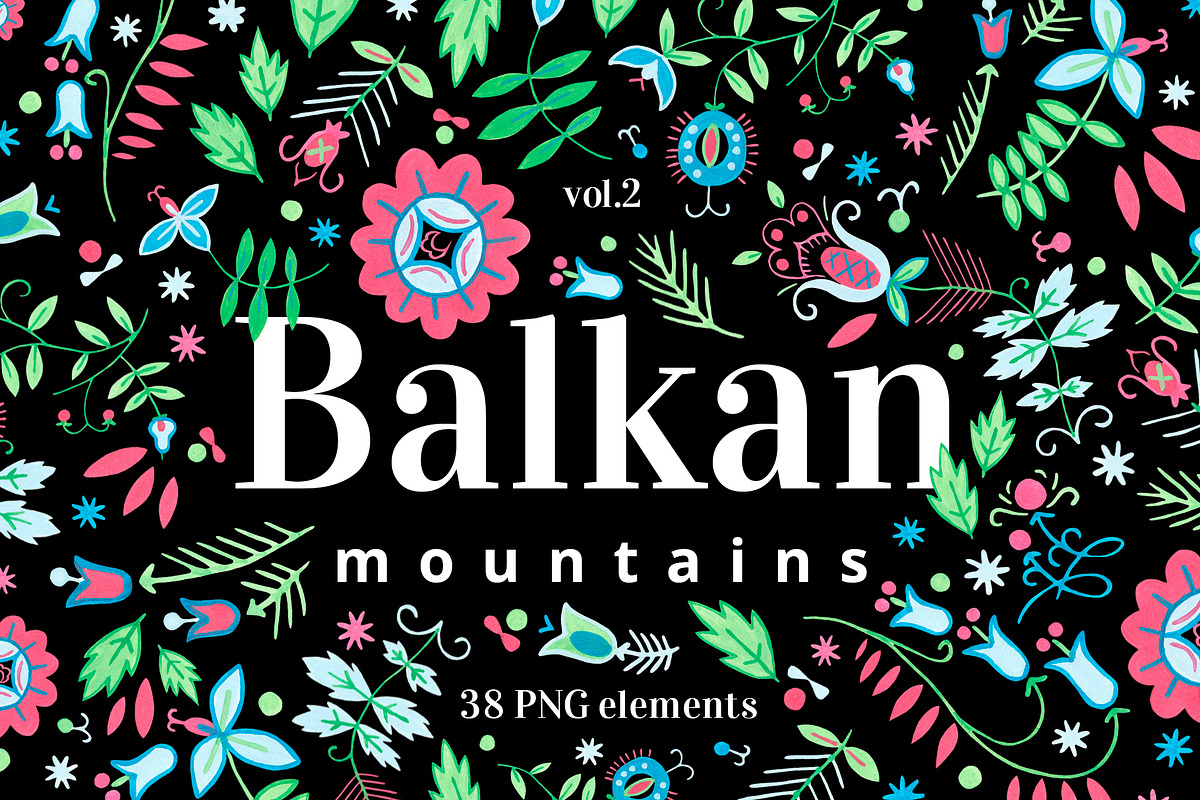 Floral pattern. Foliage and flowers, a Decorative Illustration by Folkheart (Photo 1 of 11)