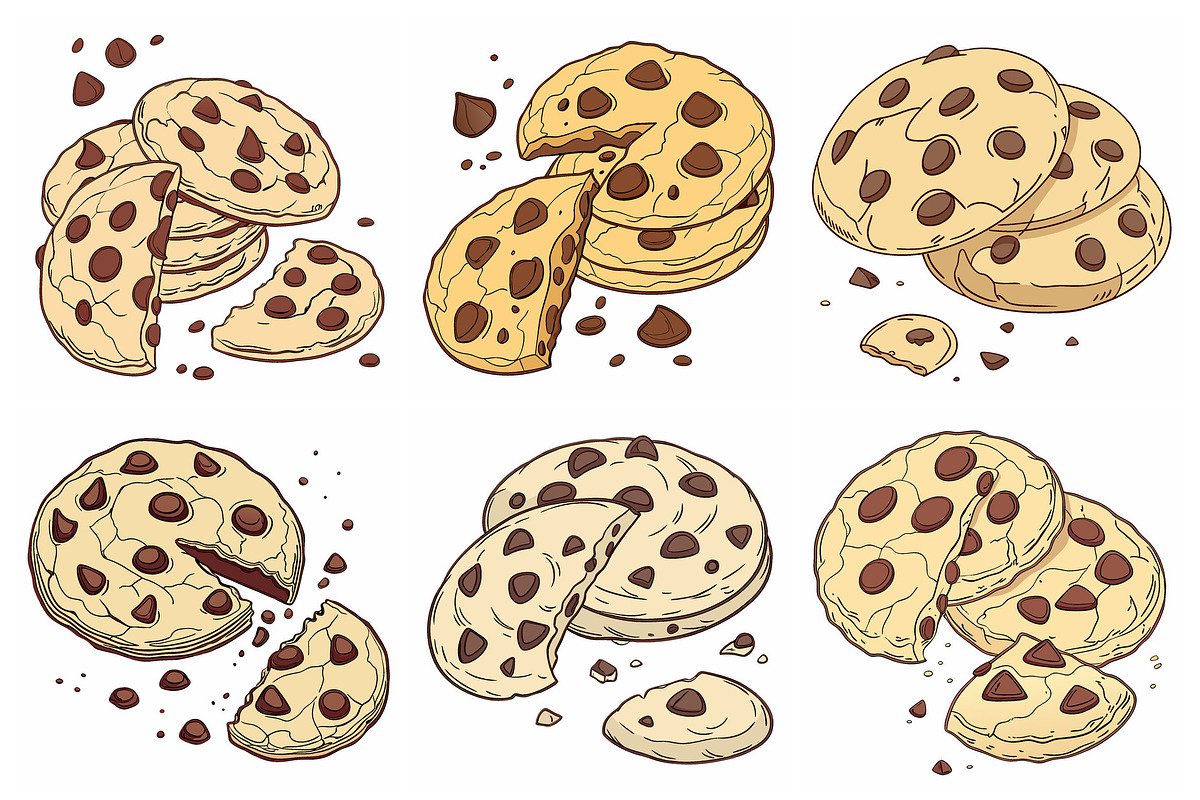 Delicious chocolate chip cookie, an Object Graphic by Billah Hub