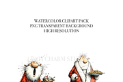 12 Santa Clipart, a Decorative Illustration by Pati Charm Studio (Thumbnail 5 of 8)