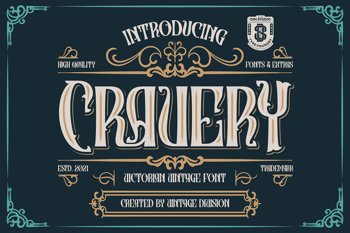 Cravery, a Script Font by Vintage Division (Photo 1 of 10)
