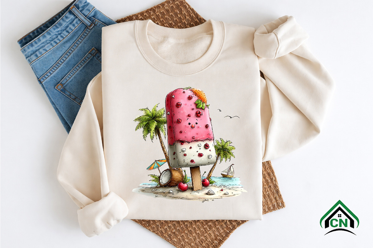 Whimsical Cold Summer Beach Ice Pop, an Illustration by Craft Nest (Photo 7 of 9)