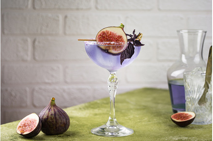 Purple fig cocktail or mocktail in, a Food & Drink Photo by Yulia Furman