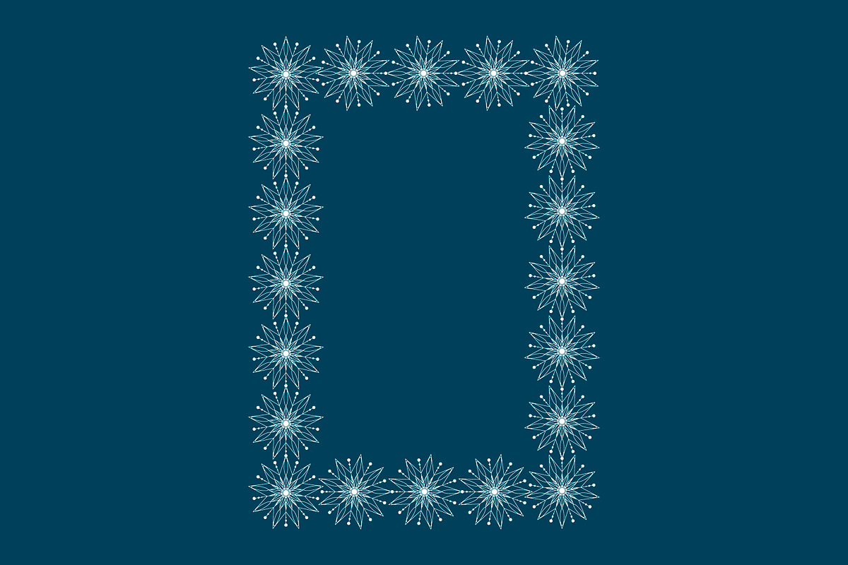 Rectangular frames of snowflakes, a Decorative Illustration by Tati_Kli (Photo 2 of 4)