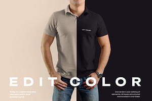 6 Mockups Polo Shirt