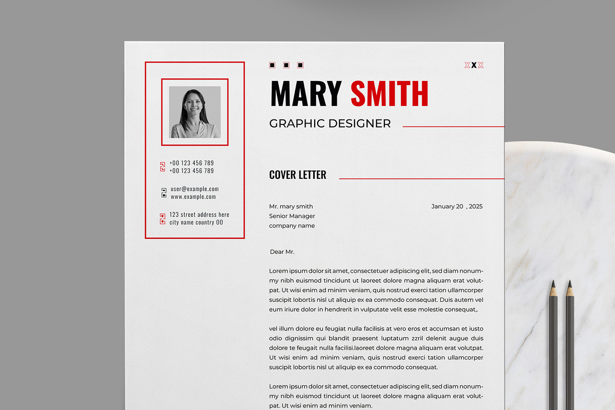 Resume Template, a Stationery Template by MightyDesign (Photo 4 of 8)