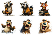 Quirky Woodland Animals PNG Clipart, an Illustration by Sublimation Artist (Thumbnail 6 of 7)