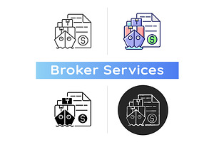 Shipping And Freight Broker Icon