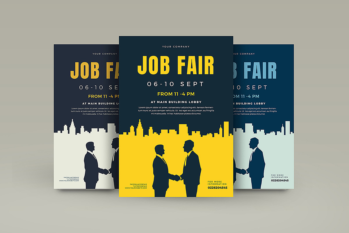 Job Fair Flyer Template, a Flyer Template by VectorVactory (Photo 1 of 3)