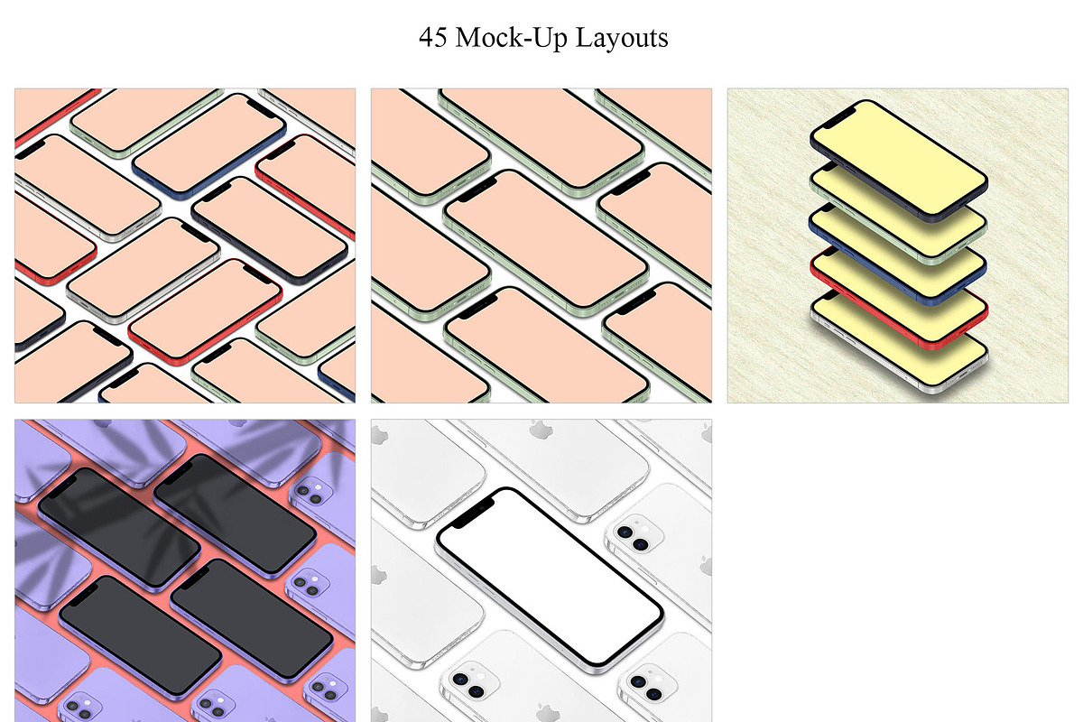 ALL 3D iPHONE MOCK-UP BUNDLE VOL-1, an iPhone Mockup by Graphicsworld125 (Photo 2 of 62)