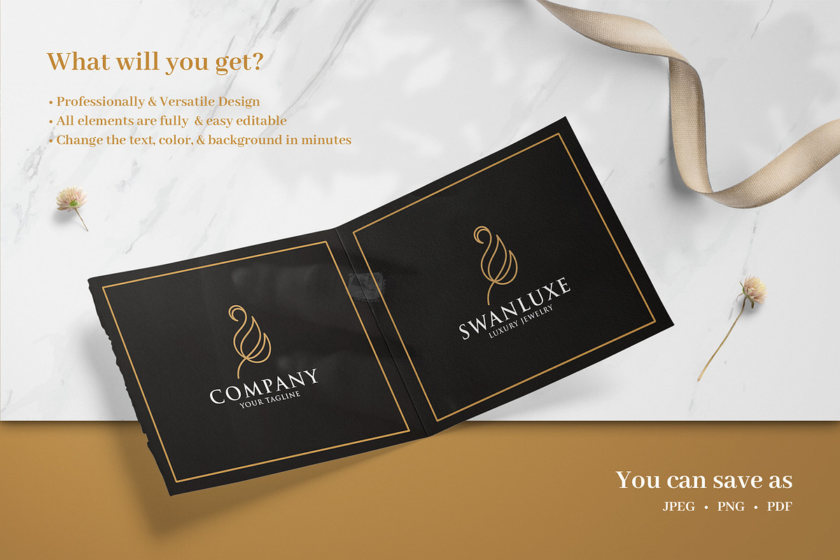 Luxury Swan & Bird Logo Collection, a Branding & Logo Template by Rukuru Studio (Photo 2 of 6)