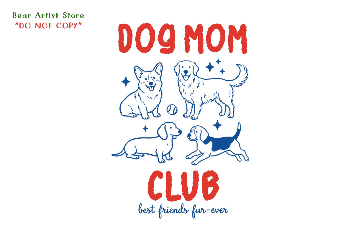Whimsical Dog Mom Cat Mom Pet Lover, an Animal Illustration by GlitterCraft (Photo 2 of 21)