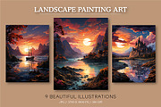Landscape Painting Art 03. Wall Art., a Decorative Illustration by KENO Mascots (Thumbnail 3 of 7)