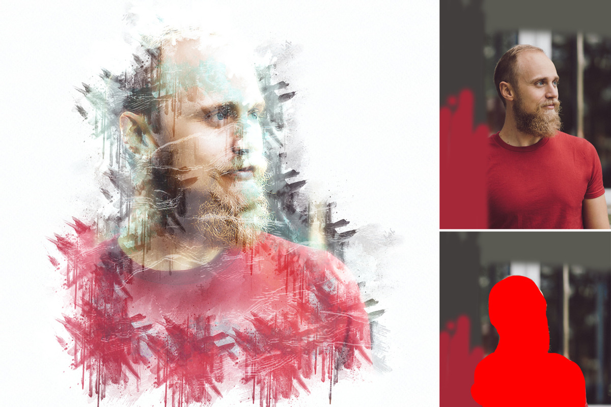 Paint Watercolor Photoshop Action, an Action Add-On by MRI STUDIO (Photo 5 of 8)