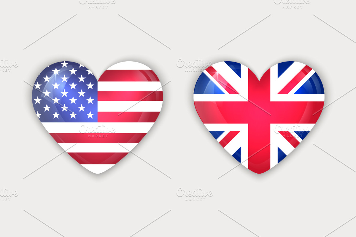 Glass Heart Flag Icons Set, an Icon by Alex Serada (Photo 2 of 5)