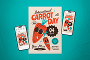 Retro International Carrot Day Flyer, a Flyer Template by The Good Store (Thumbnail 1 of 2)