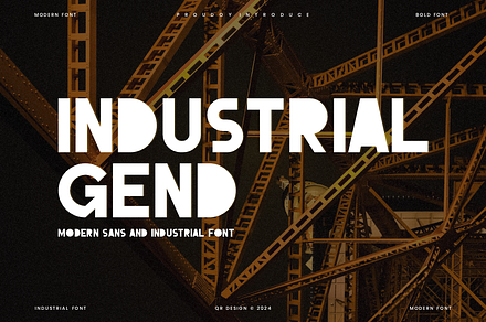 Industrial Gend - Modern Sans Font, a Sans Serif Font by QR Design Studio