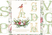 Vintage Christmas Watercolor Clipart, a Decorative Illustration by WonderWonder (Thumbnail 3 of 8)