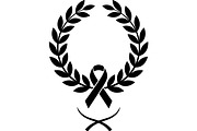 Black Ribbon Laurel Wreath, a Decorative Illustration by balal (Thumbnail 6 of 15)