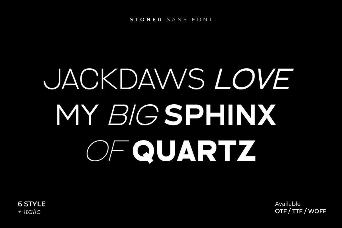 STONER | 12 FONTS | 50% OFF, a Sans Serif Font by Pentagonistudio (Photo 6 of 10)