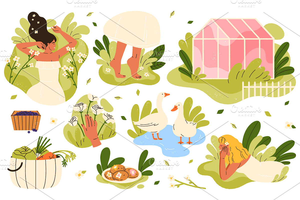 Cottagecore elements collection, a Seasonal Illustration by Annie Birdie (Photo 2 of 7)