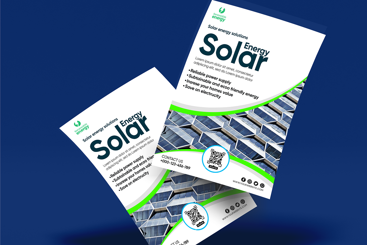 Modern Solar Energy Flyer Template, a Flyer Template by Soulfuldesignstudio (Photo 4 of 4)