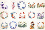 Floral Butterfly Border Clipart, an Illustration by Rose Art (Thumbnail 2 of 8)