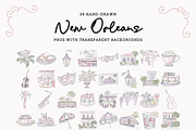New Orleans Clipart, French Quarter, an Object Illustration by The October Creative (Thumbnail 2 of 16)