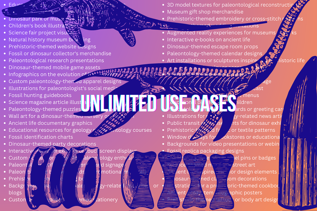 160 Paleontology Illustrations, an Animal Illustration by TheBlackPixelCo (Photo 5 of 8)