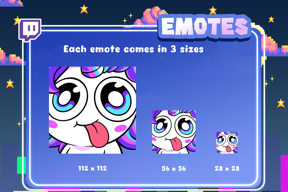 Unicorn Twitch Emotes, an Emoji Icon by Pixel Picasso Studio (Photo 2 of 5)
