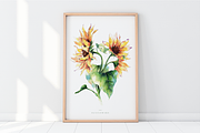 Watercolor summer Sunflowers, a Seasonal Illustration by Harmony Draws (Thumbnail 5 of 5)