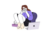 Depressed teenagers, sad people set, a Person Illustration by PaperTrident (Thumbnail 3 of 9)